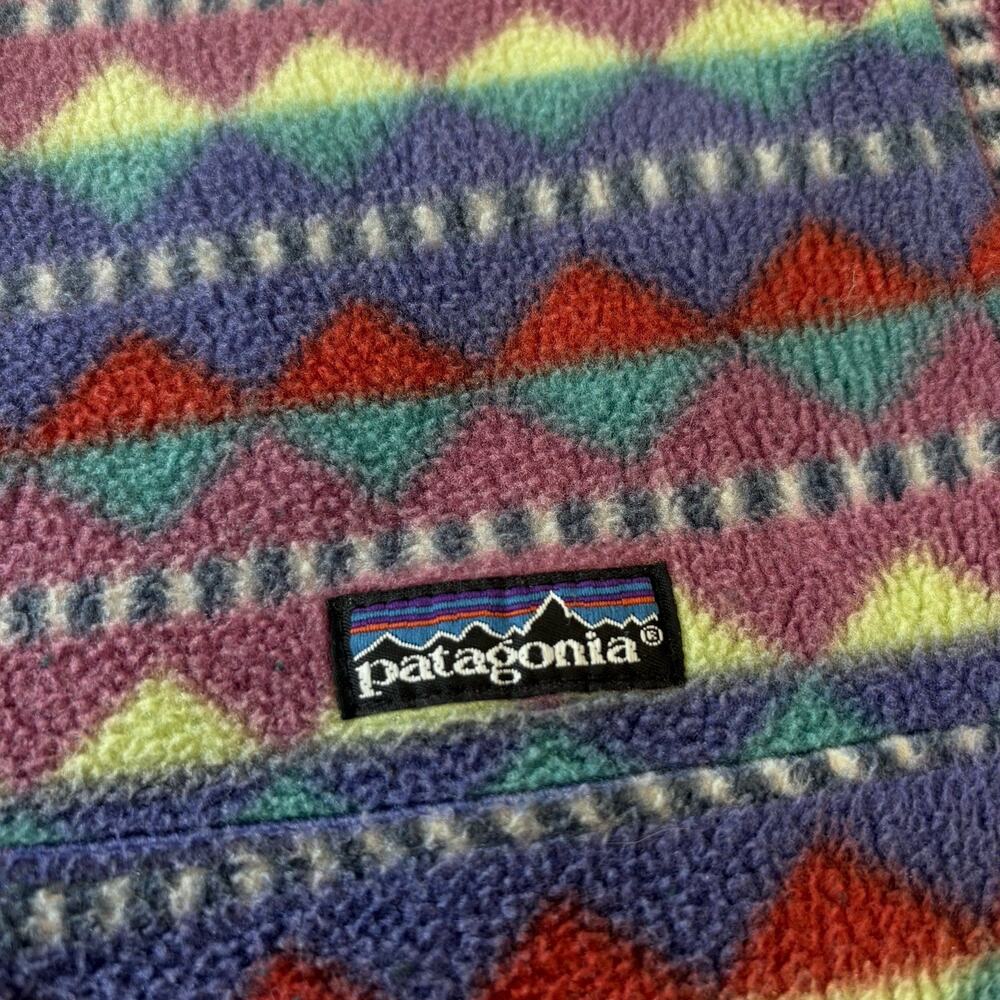 Patagonia Aztec Fleece Jacket Snap T Pullover Synchilla XS Vintage Made In USA - Picture 6 of 16
